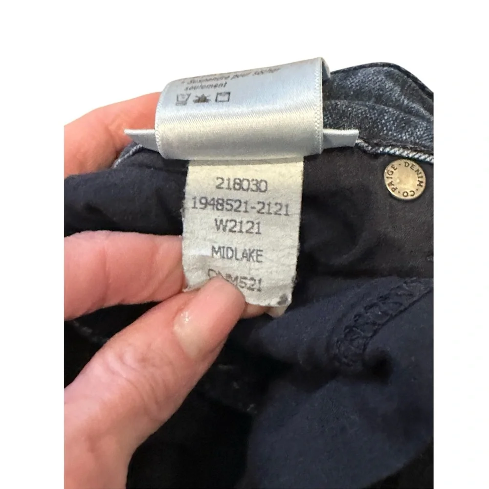 PAIGE verdugo crop in midlake Dark Indigo Jeans size 25